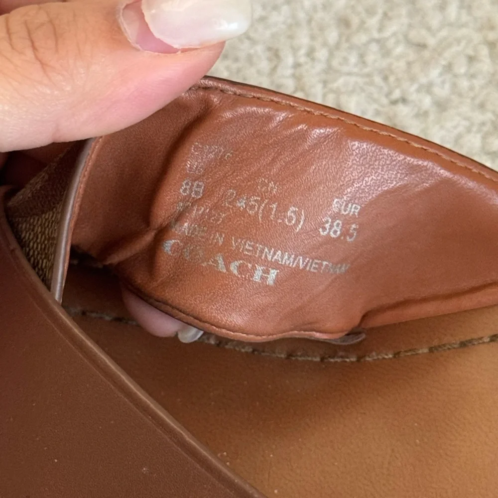 Coach Brown and Tan Slide Sandals | 8B - Picture 8 of 8